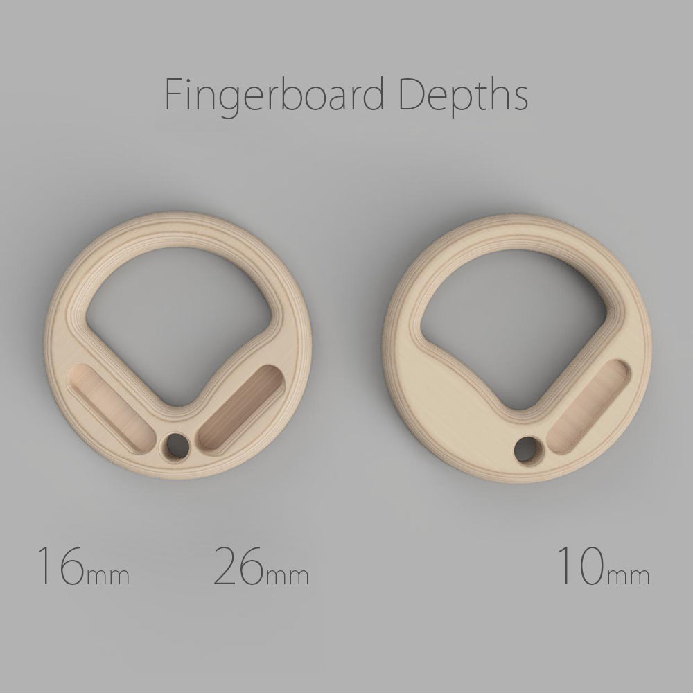 Exercise Rings with Hangboard | Wood, 32mm thick, 26mm, 16mm & 10mm edges image 4
