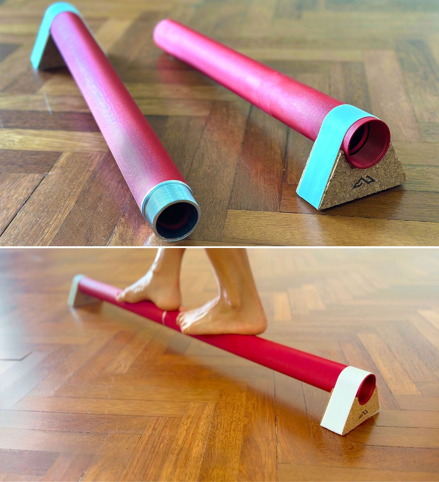 NeuroBeam Textured Nerve Stimulating barefoot balance beam for hip stability, ankle and foot mobility image